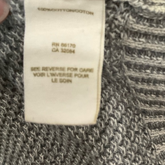 Free People Women's Gray Waffle Knit Beaded Cropped Zip Up Cardigan - Picture 8 of 8